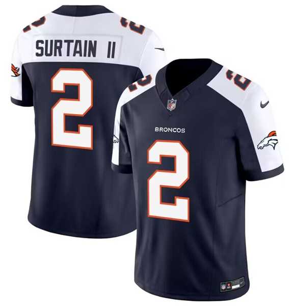 Men & Women & Youth Denver Broncos #2 Pat Surtain II Navy 2024 Draft F.U.S.E. Alternate Vapor Limited Stitched Jersey,We sell and wholesale Men & Women & Youth Denver Broncos #2 Pat Surtain II Navy 2024 Draft F.U.S.E. Alternate Vapor Limited Stitched Jersey on line form chian!